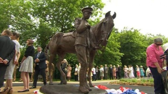 Princess Anne and memorial